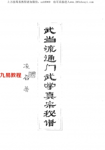 武当流通门武学真宗秘谱(凌召)pdf百度云免费下载