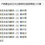 卢晓勇金锁玉关风水函授视频至臻版105集，口碑最好的金锁玉关资料。