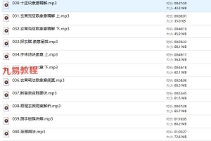 贺云飞2018年梅花易数网络班录音40集，约33个小时，声音清晰。