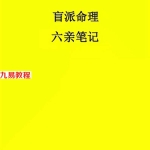 盲派命理六亲笔记.pdf 154页 百度云下载！