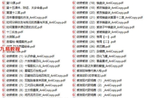 依婷2022年系统班讲课记录100多个文件资料pdf 百度云下载！