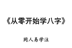 同人易学从零开始学八字pdf 111页 百度云下载！