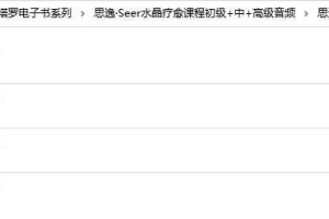思逸·Seer水晶疗愈课程初级+中+高级音频 百度云下载！