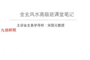 宋国元金玄风水高级班笔记上下册pdf 约455页 百度云下载！