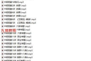 客舟堂子平命理初级录音文档+中级录音文档pdf 百度云下载！