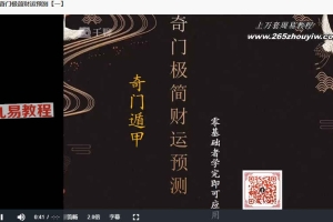 雯婷《奇门极简财运预测》5集视频 百度云下载！