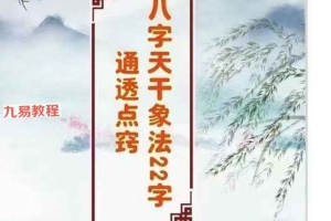 八字干支象法22字通透点窍PDF电子书 百度云下载！