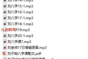 刘子铭老师八字课程录音22集+文档资料pdf 百度云下载！