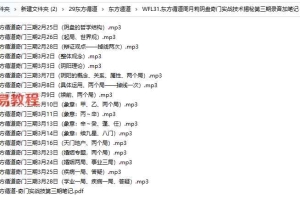 东方循道周月莉4期课程录音+讲义pdf 百度云下载！