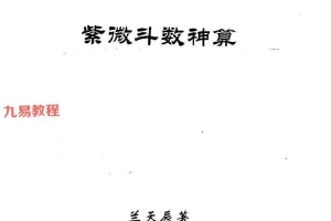 蓝天辰：紫微斗数神算pdf 05年最新函授资料 86页 百度云下载！