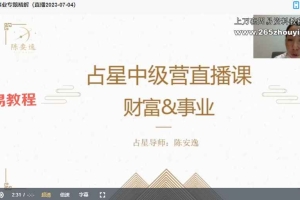 陈安逸占星格局超车营视频27集 百度云下载！