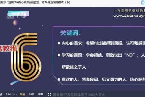 数字心理解读师初级班视频19课24集 百度云下载！
