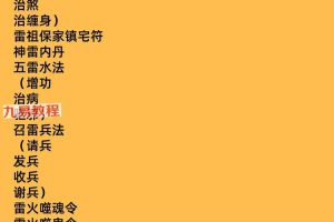九天应元雷法第二部2集视频答疑+资料pdf 百度云下载！