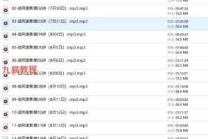 陈春林-2021年第一期《追风索影》录音12讲 百度云下载！