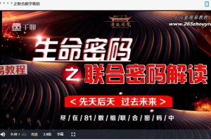 进阶版（联合数字密码、职业选择密码、合作伙伴密码、爱情婚姻密码）视频5集 百度云下载！