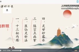 天医十三法视频1集+资料pdf 百度云下载！