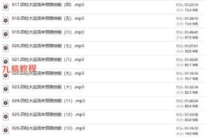 李厚儒八字大运流年吉凶六亲应期课程音频34集 百度云下载！