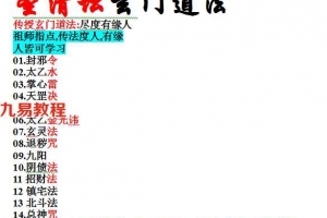 《圣清坛》玄门道法15个法价值6800元的课程！百度云下载！