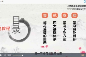 易养堂国学 创客匠人《梅花易数》视频4集 百度云下载！