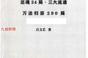 吕大师《还魂24局·3大流通·万法归宗290局》.pdf 705页 百度云下载！