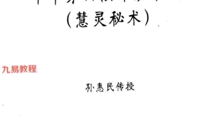 《千年茅山法术班教材》 .pdf 慧灵秘术17页 百度云下载！