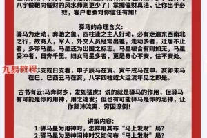易旺阳宅催财真法之驿马催财术视频一集+资料pdf 百度云下载！