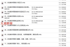 时空数字预测术音频12集 百度云下载！